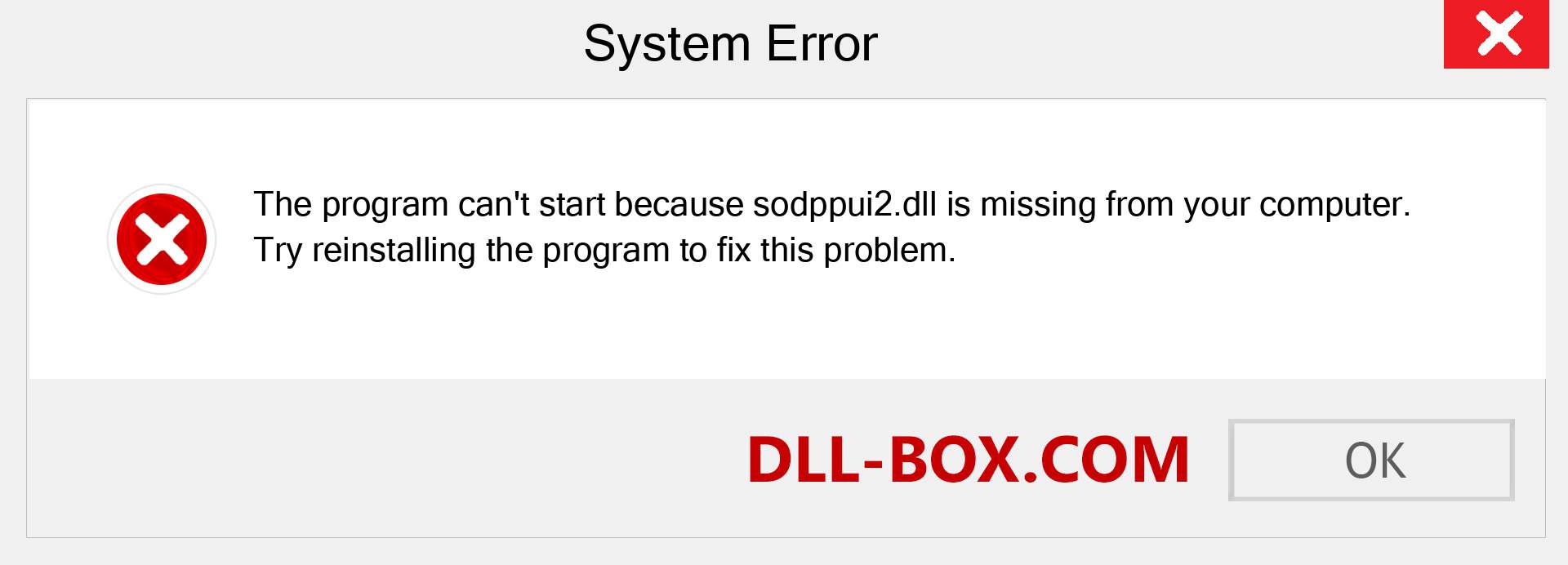  sodppui2.dll file is missing?. Download for Windows 7, 8, 10 - Fix  sodppui2 dll Missing Error on Windows, photos, images
